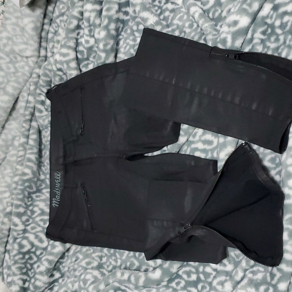 Madewell Dusk Black Pants/Jeans with Side Leg Zipper